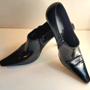 Franco Sarto Black Square Point Booties SZ 7.5